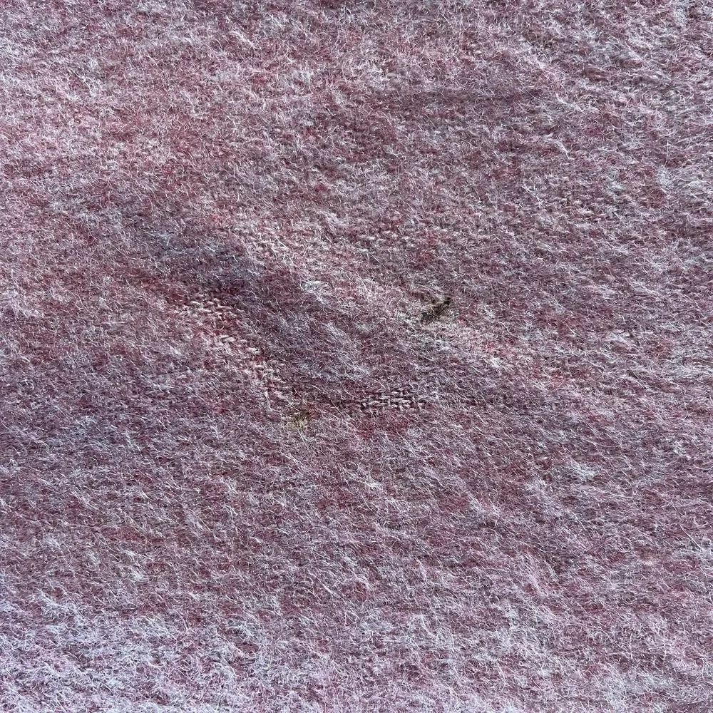 Vintage Kenwood Rose Pink Wool Blanket‎ With Satin Trim 66x80